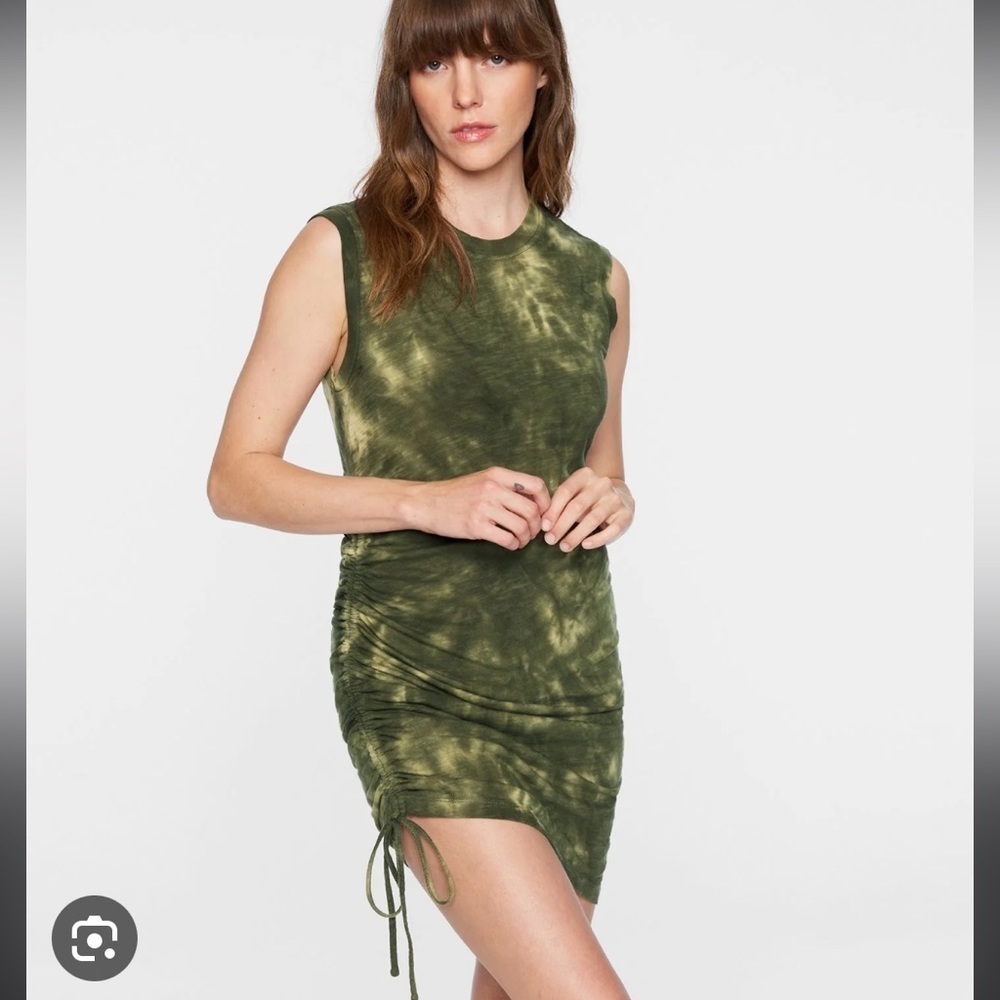 PAM & GELA RUCHED TIE DYE DRESS